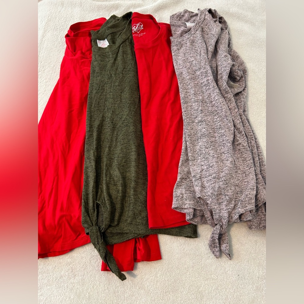 Girls Size 10/12 Clothing Lot Justice & No Boundaries Tees Tie Front Top